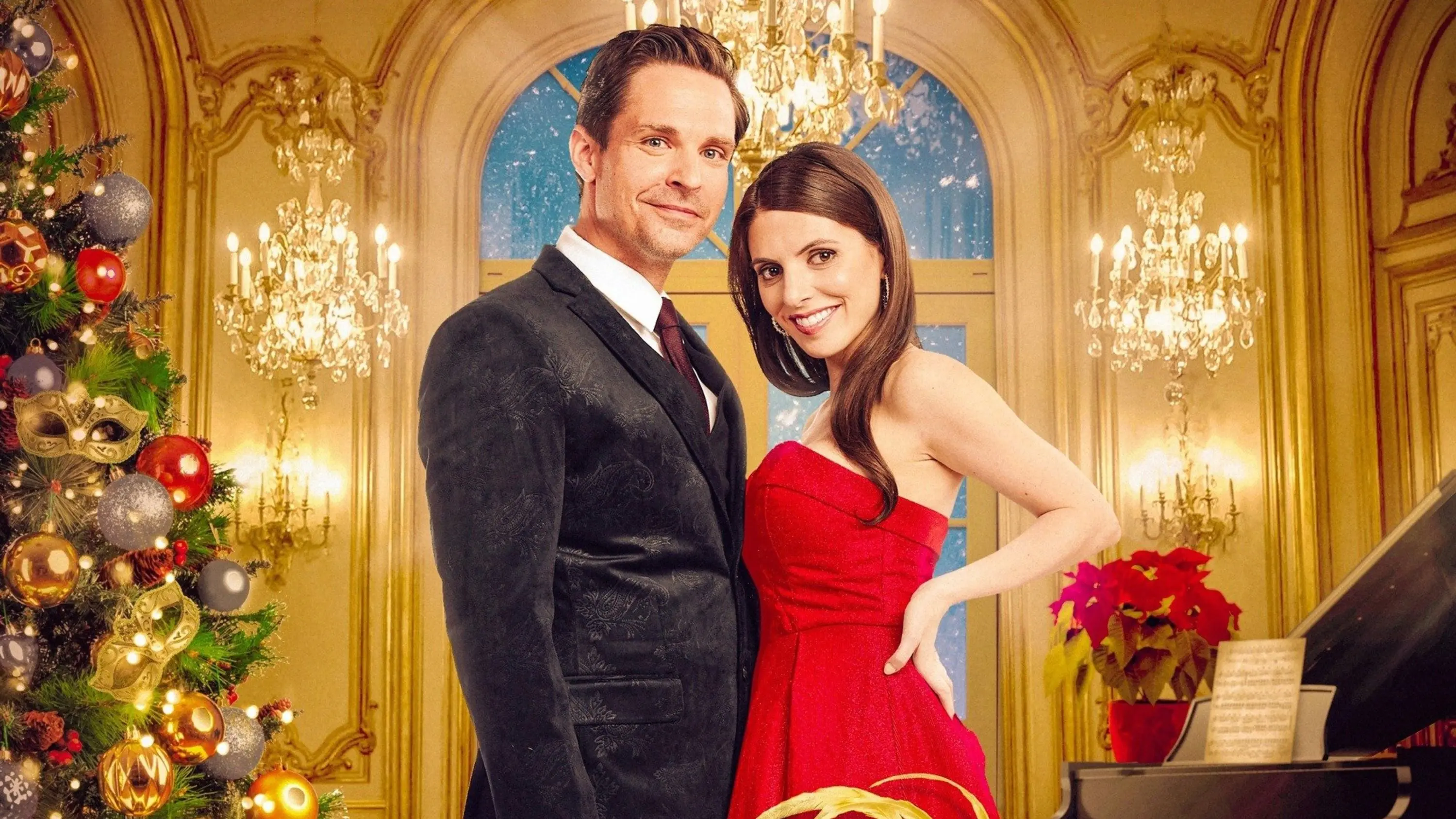 A Christmas Masquerade backdrop