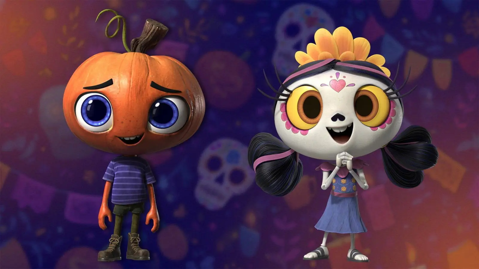 Halloween vs. Day of the Dead backdrop