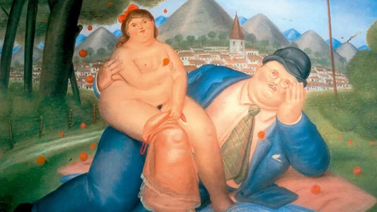 Botero Born in Medellin backdrop