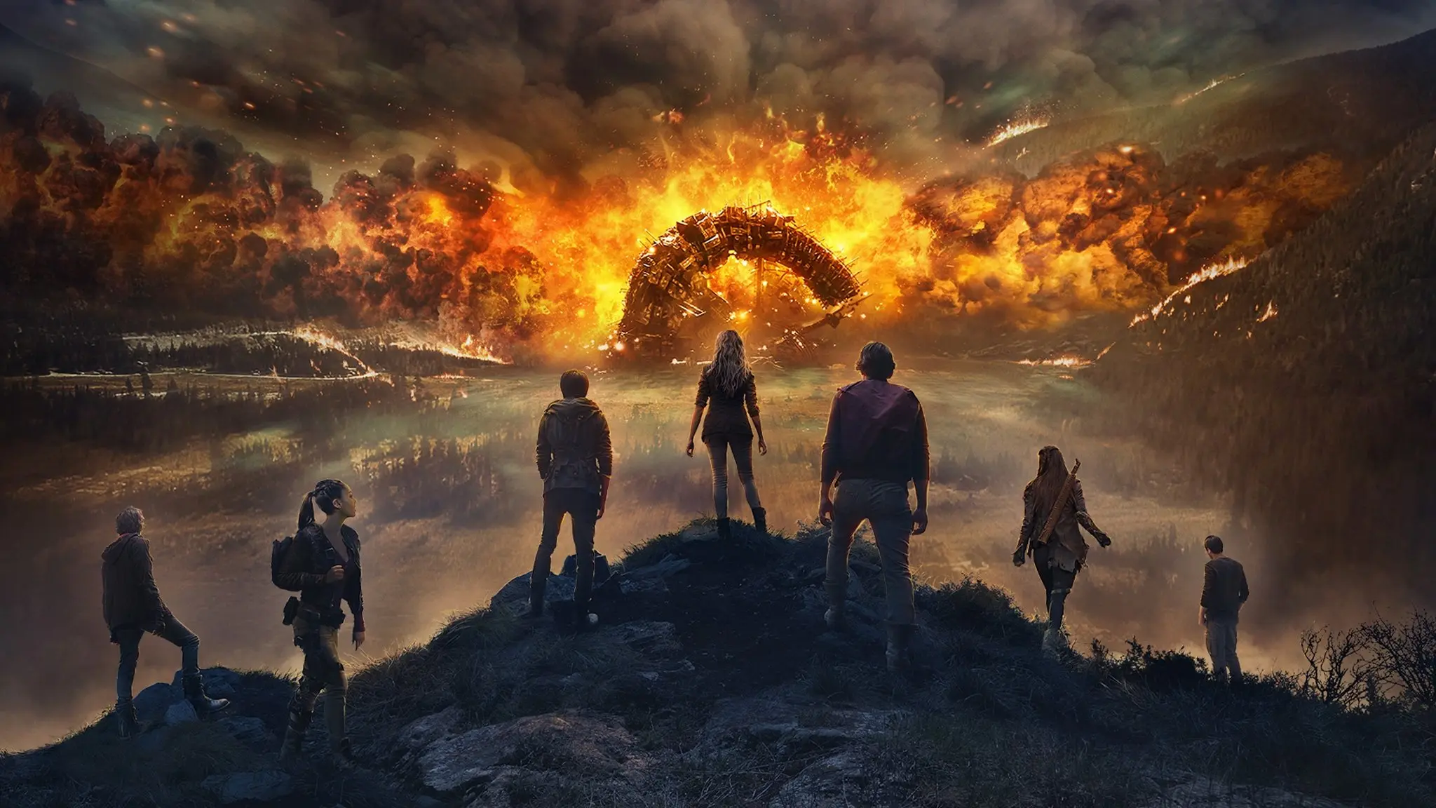 The 100 backdrop