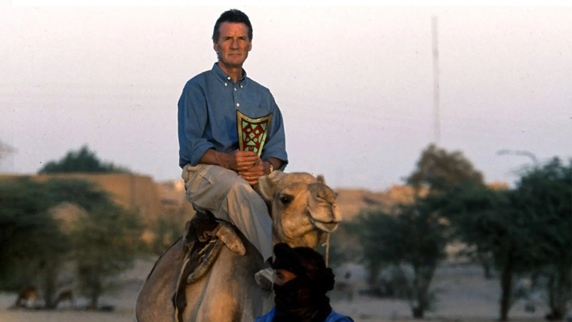 Sahara with Michael Palin backdrop