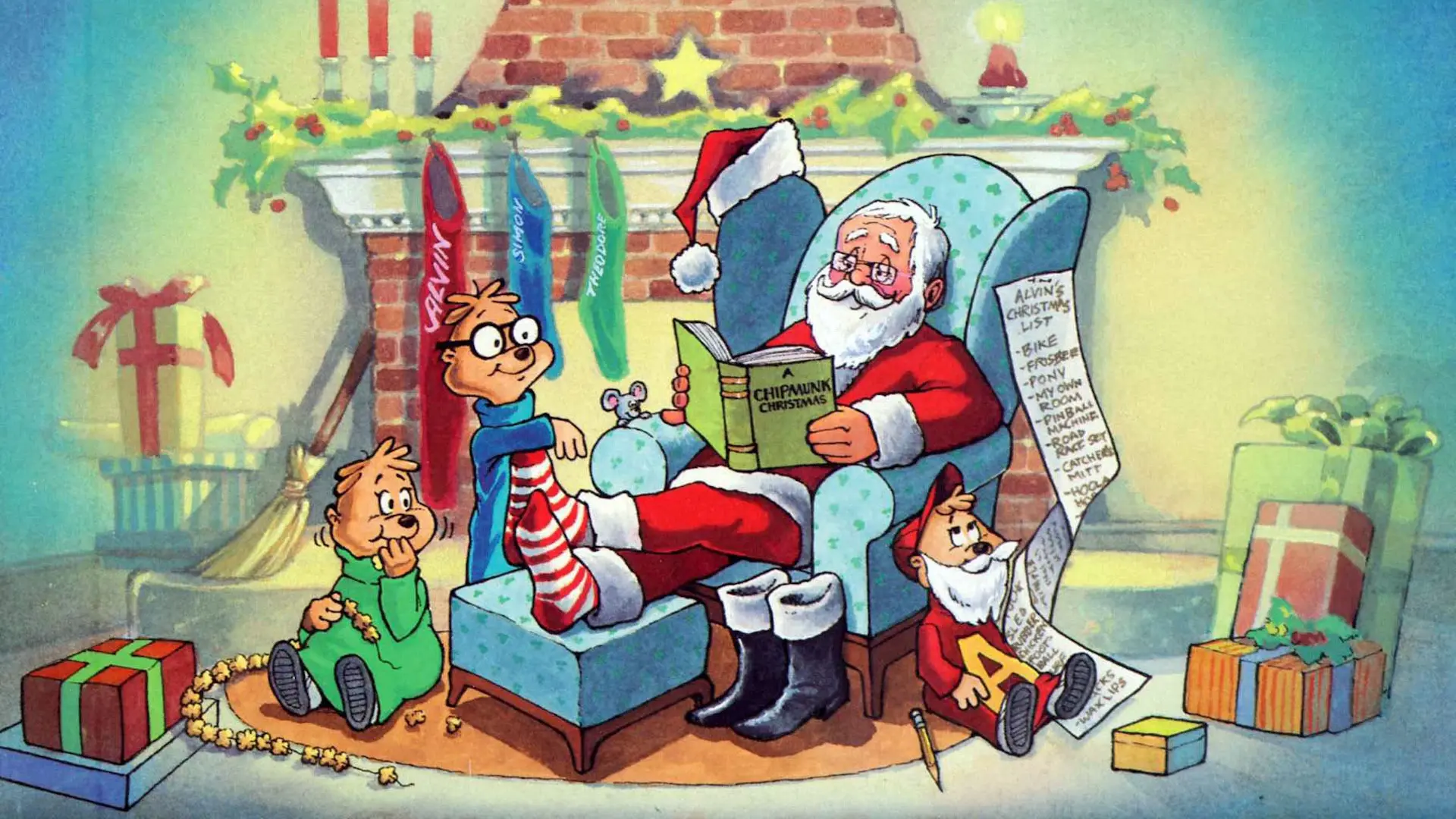 Christmas with The Chipmunks backdrop