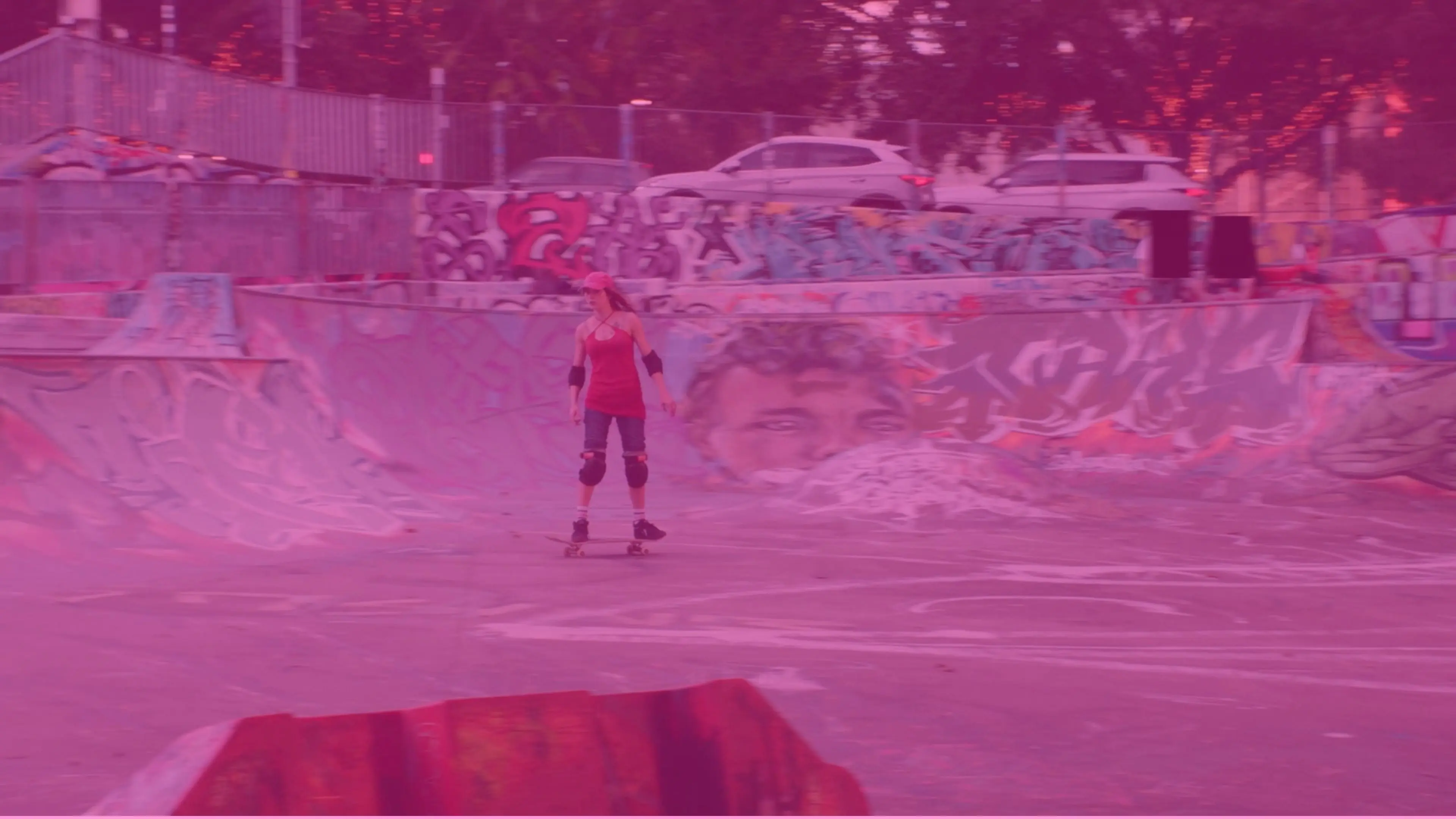 Girls and Boxes backdrop