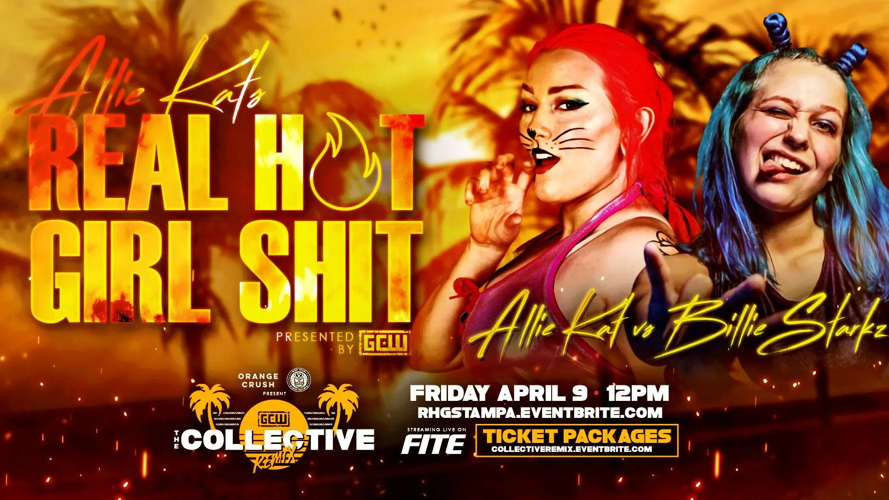 GCW Allie Kat's Real Hot Girl Shit backdrop