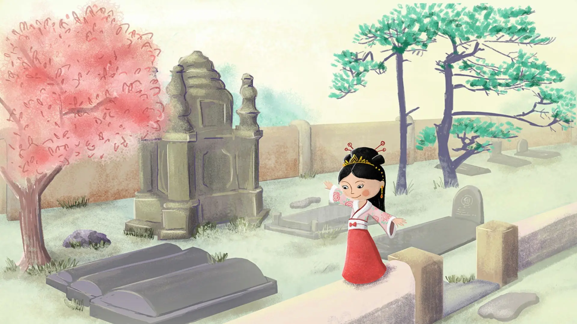The Princess and the Nightingale backdrop